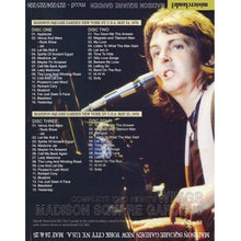 Load image into Gallery viewer, PAUL McCARTNEY / MADISON SQUARE GARDEN complete two nights (4CD)
