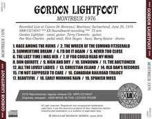 Load image into Gallery viewer, GORDON LIGHTFOOT / MONTREUX 1976
