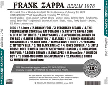 Load image into Gallery viewer, FRANK ZAPPA / BERLIN 1978
