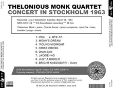 Load image into Gallery viewer, THELONIOUS MONK QUARTET / CONCERT IN STOCKHOLM 1963
