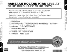Load image into Gallery viewer, RAHSAAN ROLAND KIRK / LIVE AT BLUE BIRD JAZZ CLUB 1975
