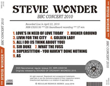 Load image into Gallery viewer, STEVIE WONDER / BBC CONCERT 2010

