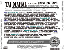 Load image into Gallery viewer, TAJ MAHAL FEATURING JESSE ED DAVIS / DUCKS DIVED IN TO FILLMORE WEST Vol.2

