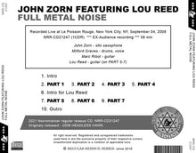 Load image into Gallery viewer, JOHN ZORN FEATURING LOU REED / FULL METAL NOISE
