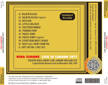 Load image into Gallery viewer, NINA SIMONE / LIVE IN LONDON 1977
