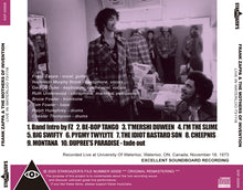 Load image into Gallery viewer, FRANK ZAPPA &amp; THE MOTHERS OF INVENTION / LIVE IN WATERLOO 731118
